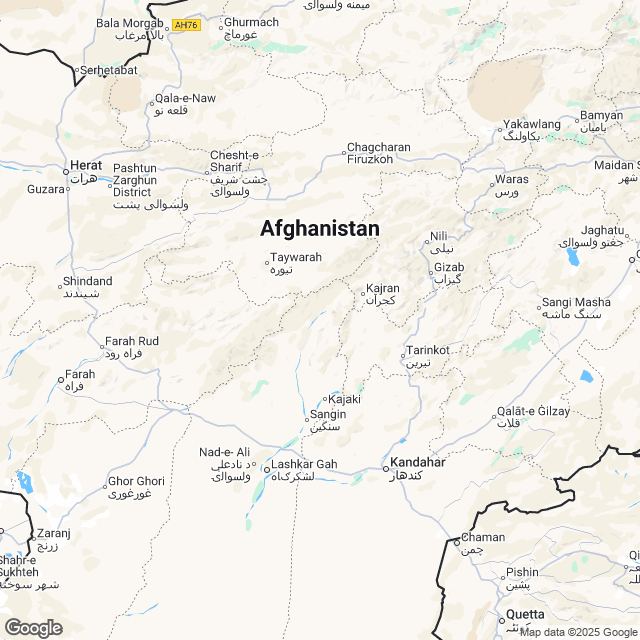 Afghanistan Political Political Map