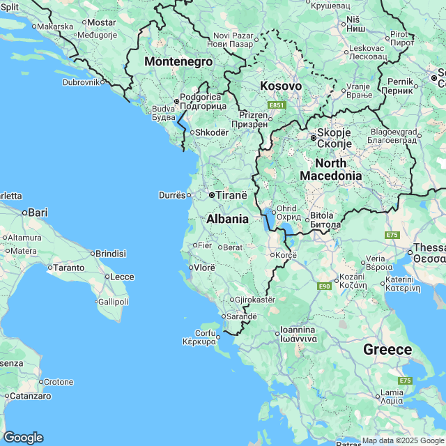 Albania Political Map