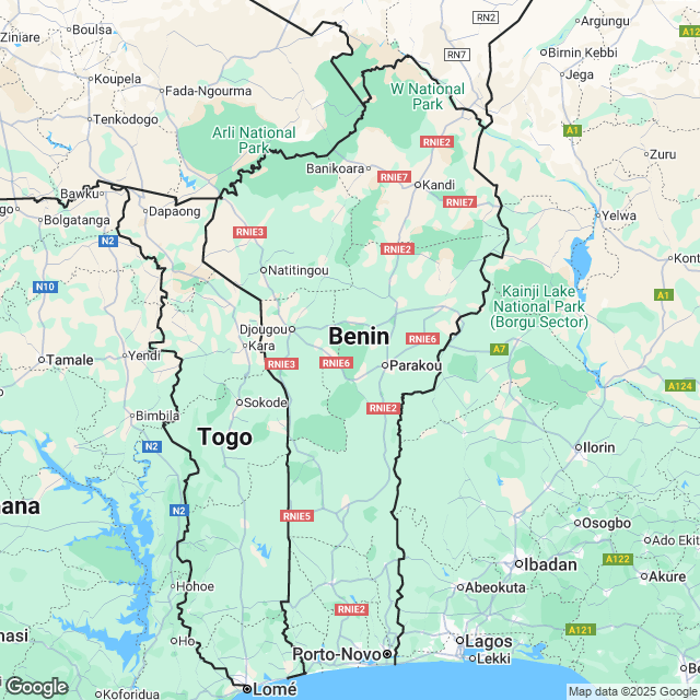 Benin Political Map