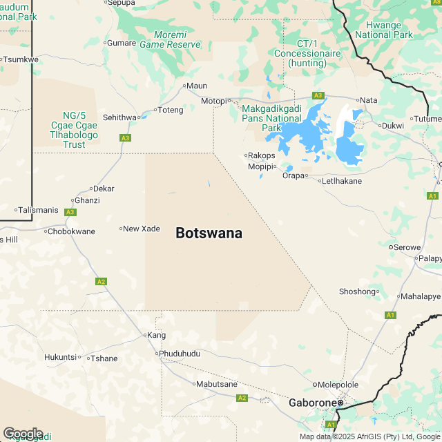 Botswana Political Map