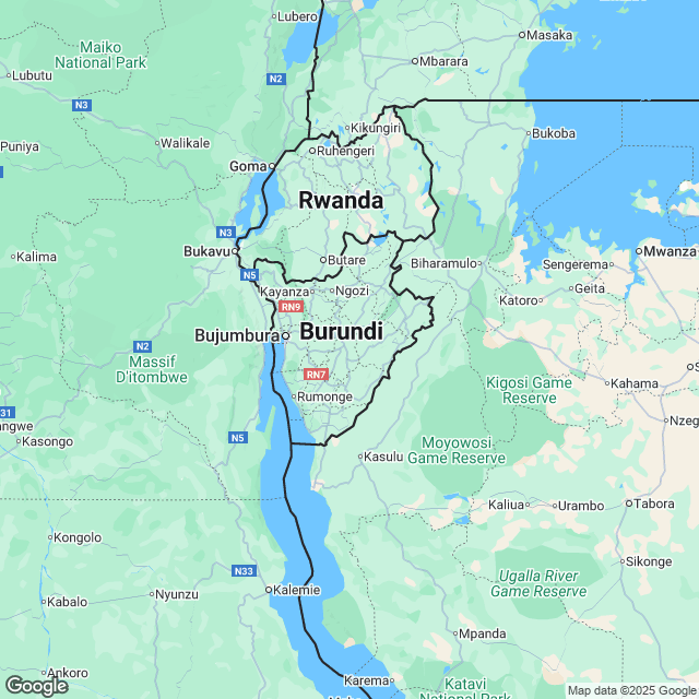 Burundi Political Map