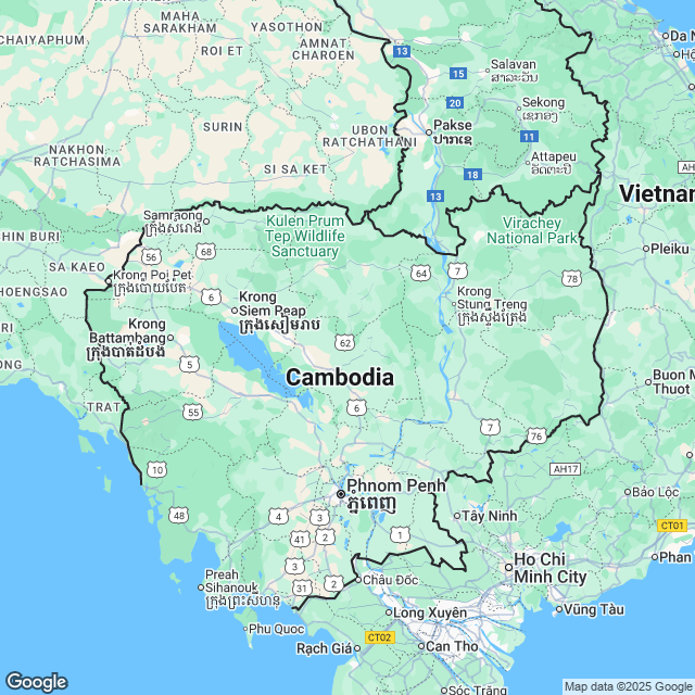 Cambodia Political Map