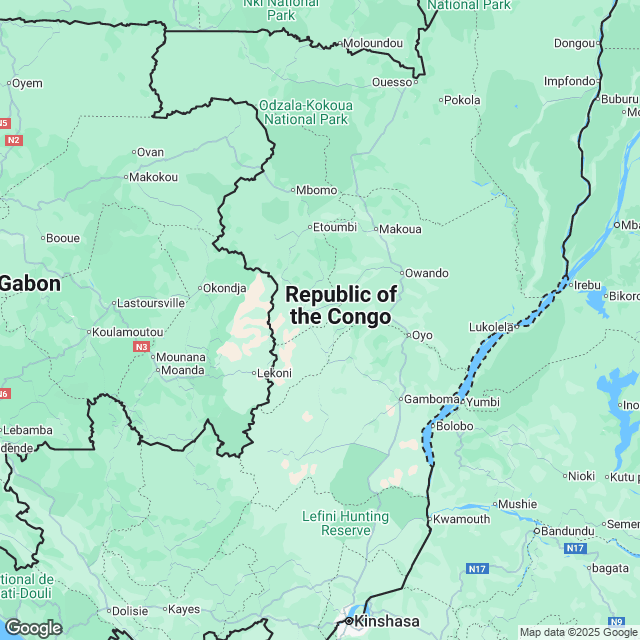 Congo Political Map