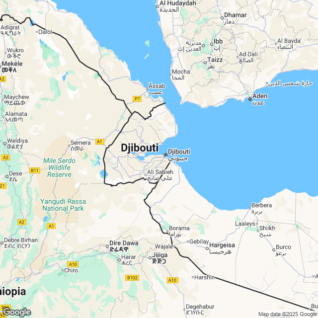Djibouti Political Map