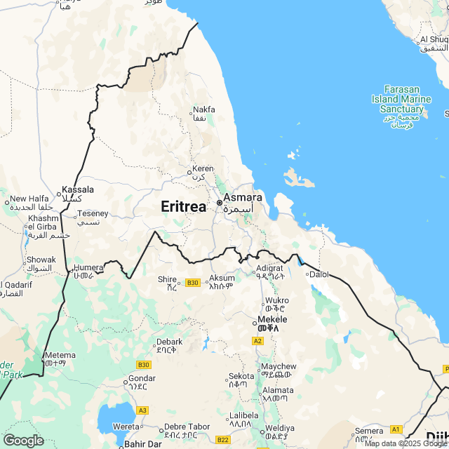 Eritrea Political Map