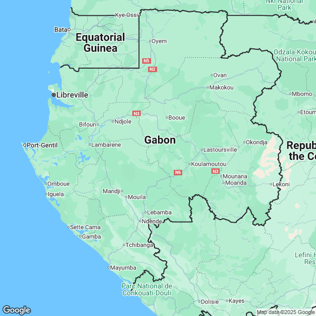 Gabon Political Map