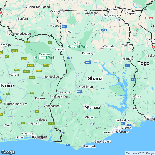 Ghana Political Map
