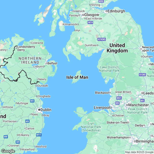 Isle of Man Political Map