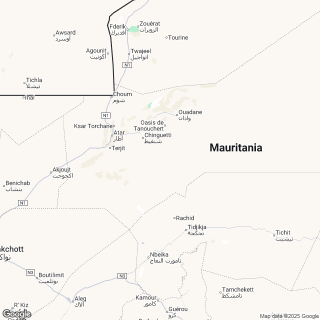 Mauritania Political Map