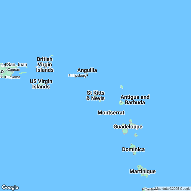 Saint Kitts and Nevis Political Map