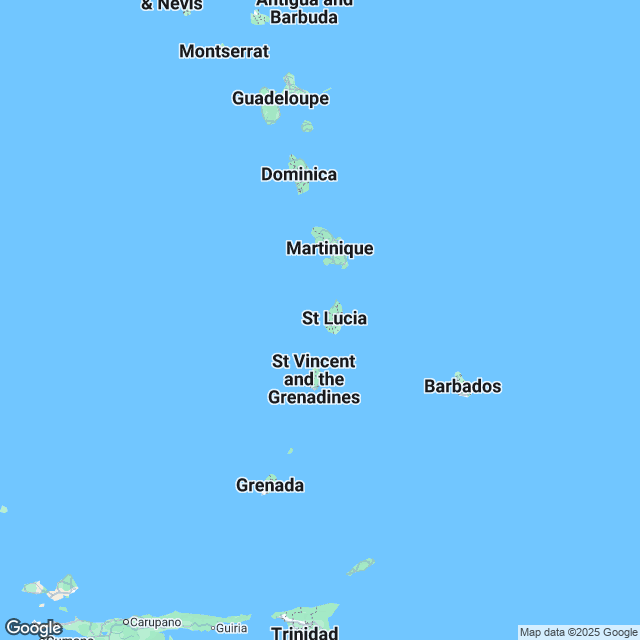 Saint Lucia Political Map