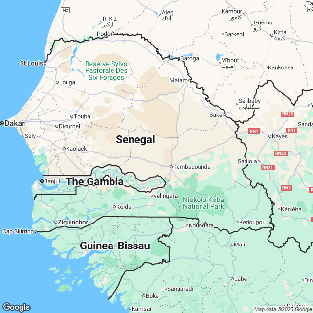 Senegal Political Map