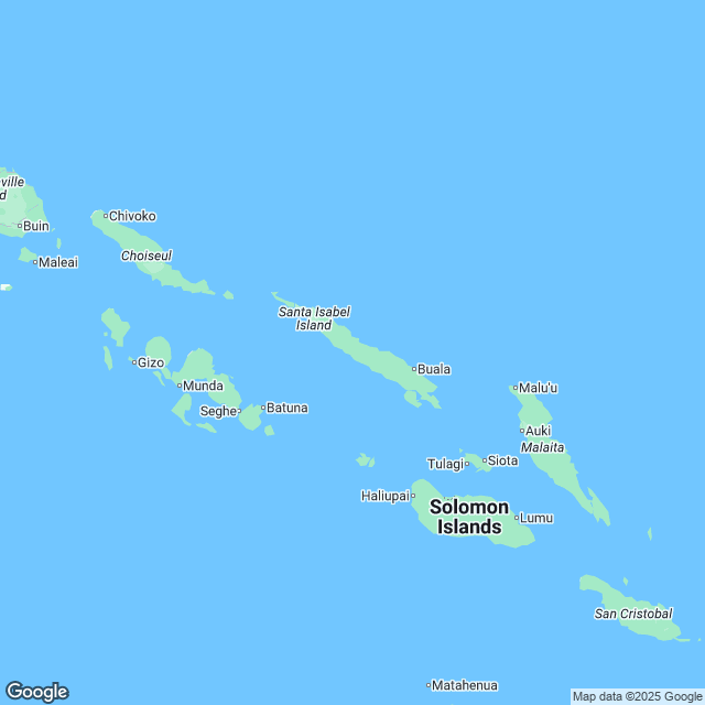 Solomon Islands Political Map