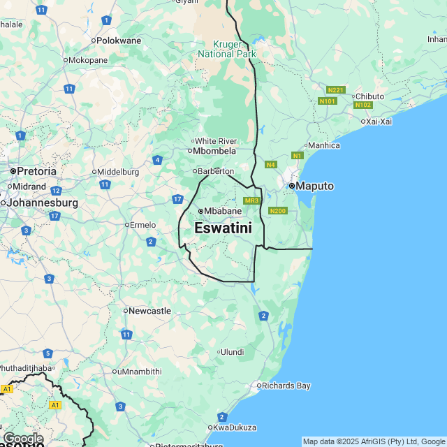 Swaziland Political Map