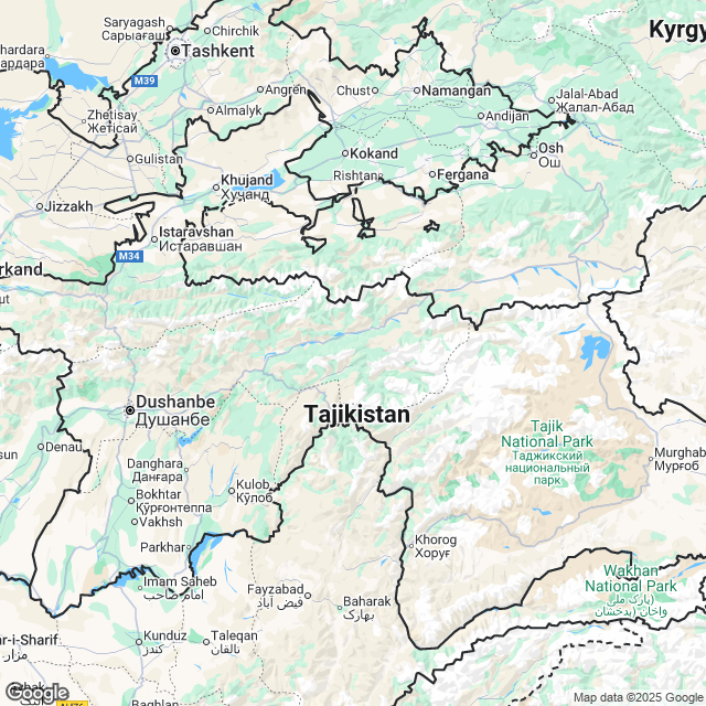 Tajikistan Political Map