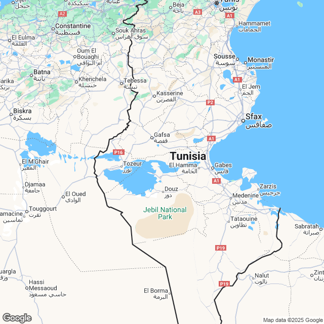 Tunisia Political Map