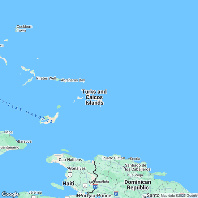 Turks and Caicos Islands Political Map