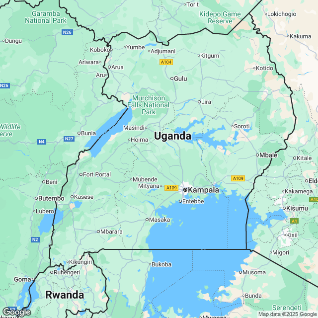 Uganda Political Map