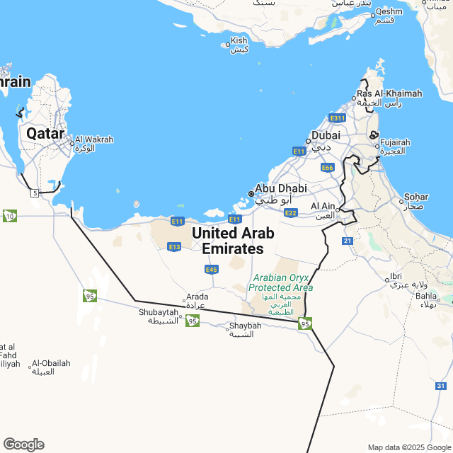 United Arab Emirates Political Map
