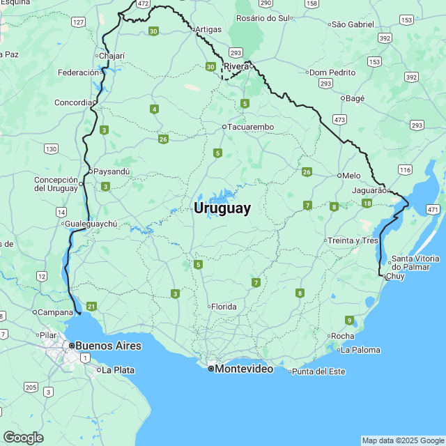 Uruguay Political Map