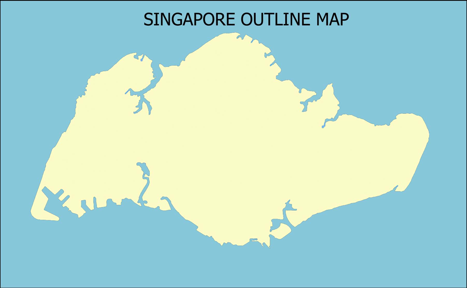 Singapore Outline Map