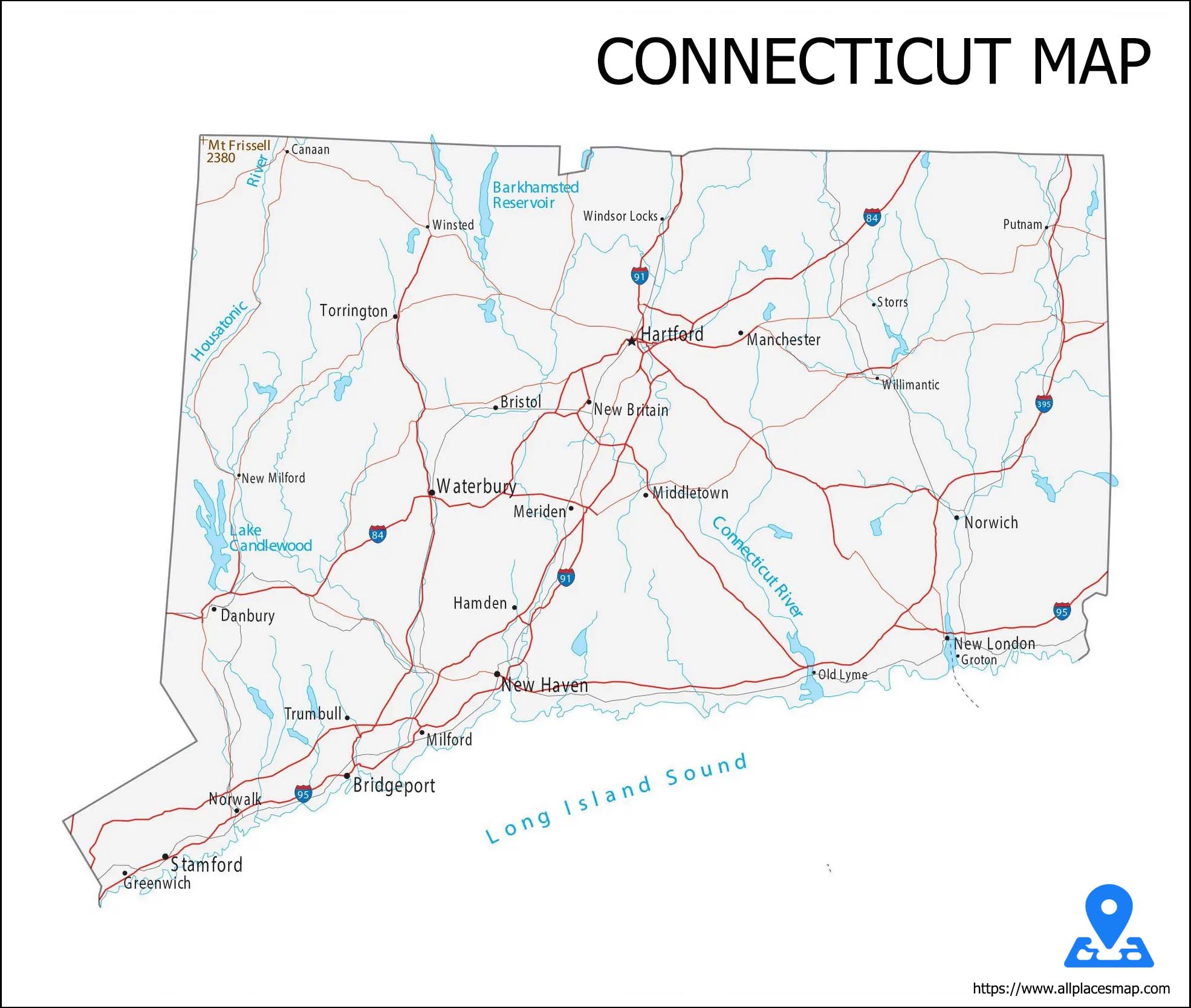 Connecticut Map