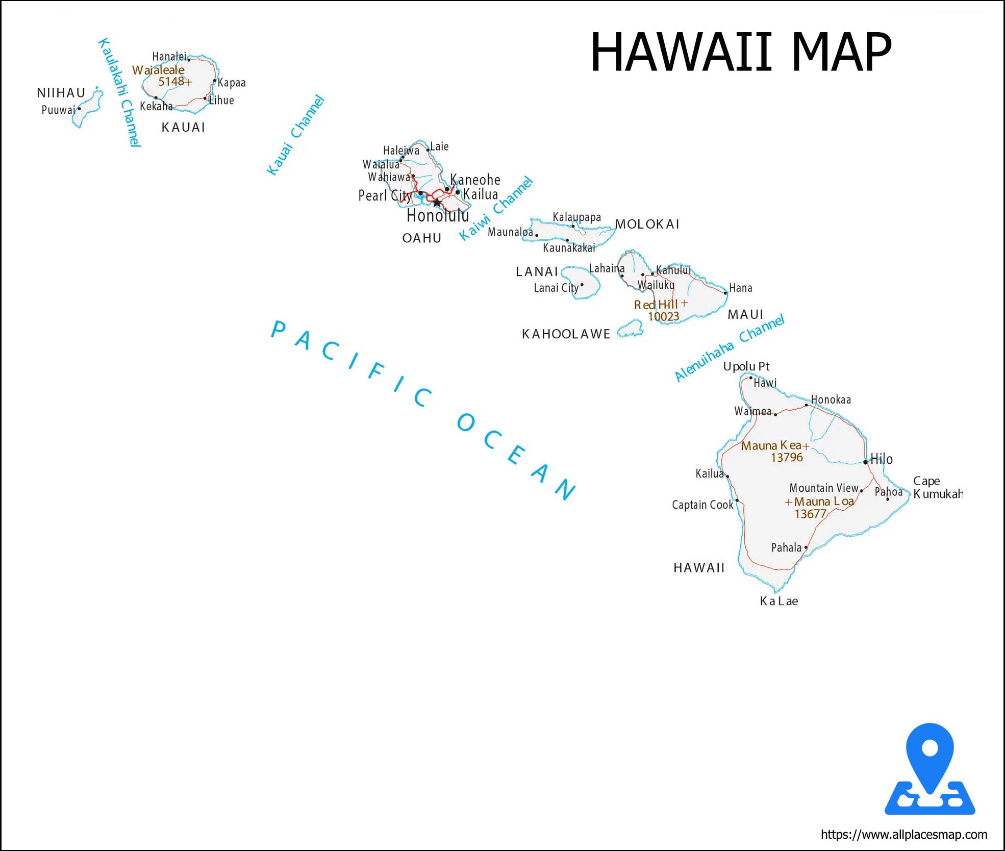 Hawaii Map