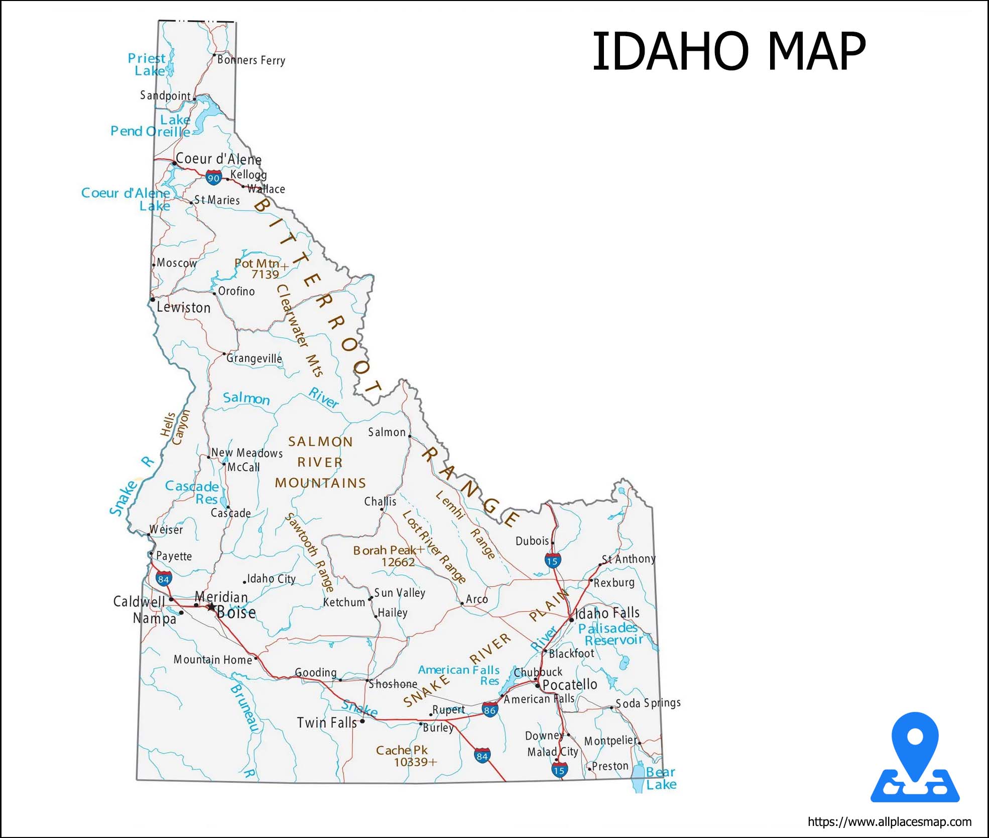 Idaho Map
