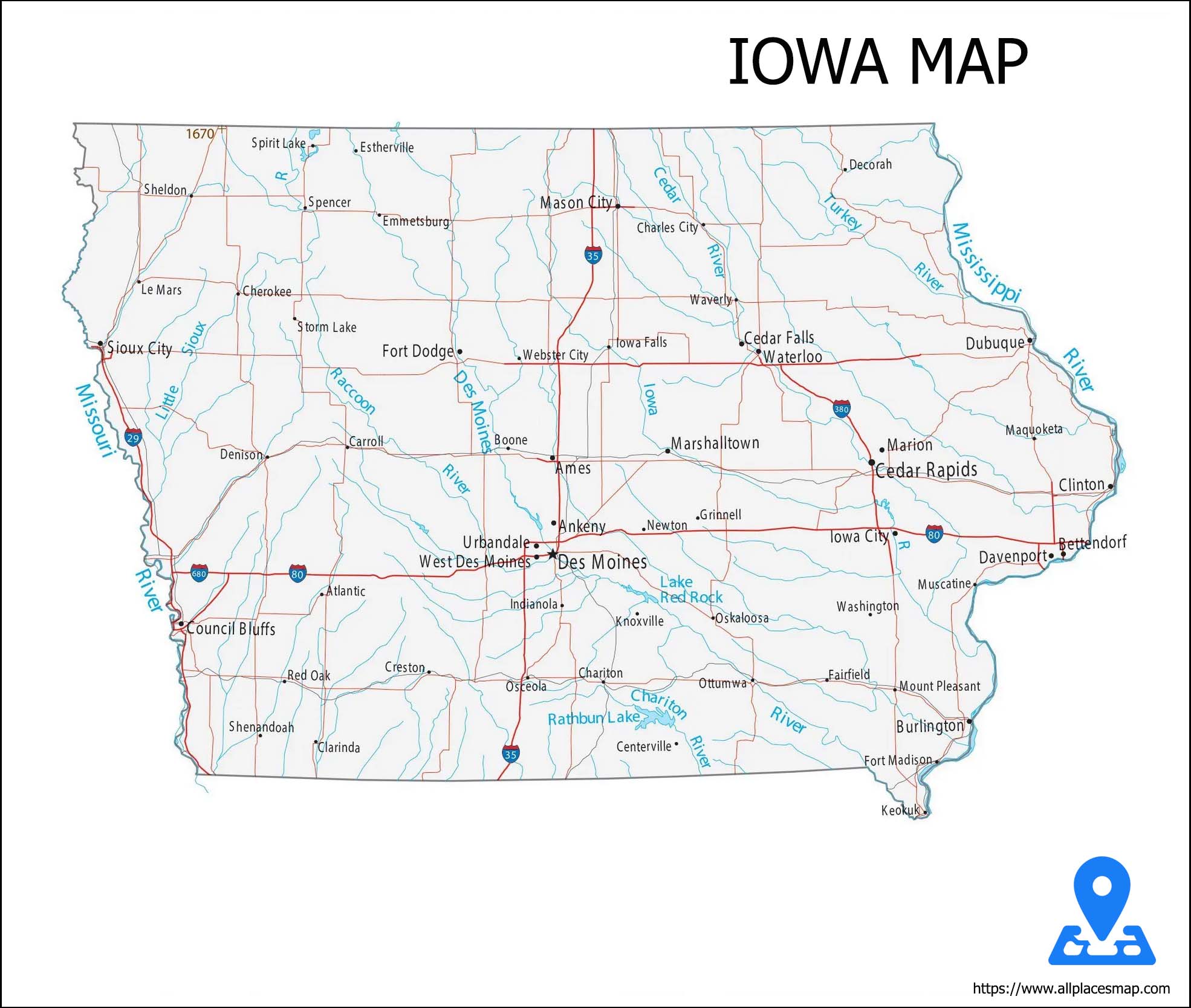 Iowa Map