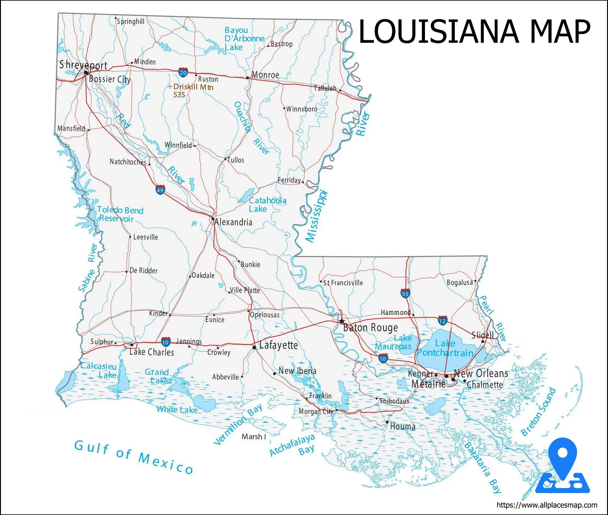 Louisiana Map