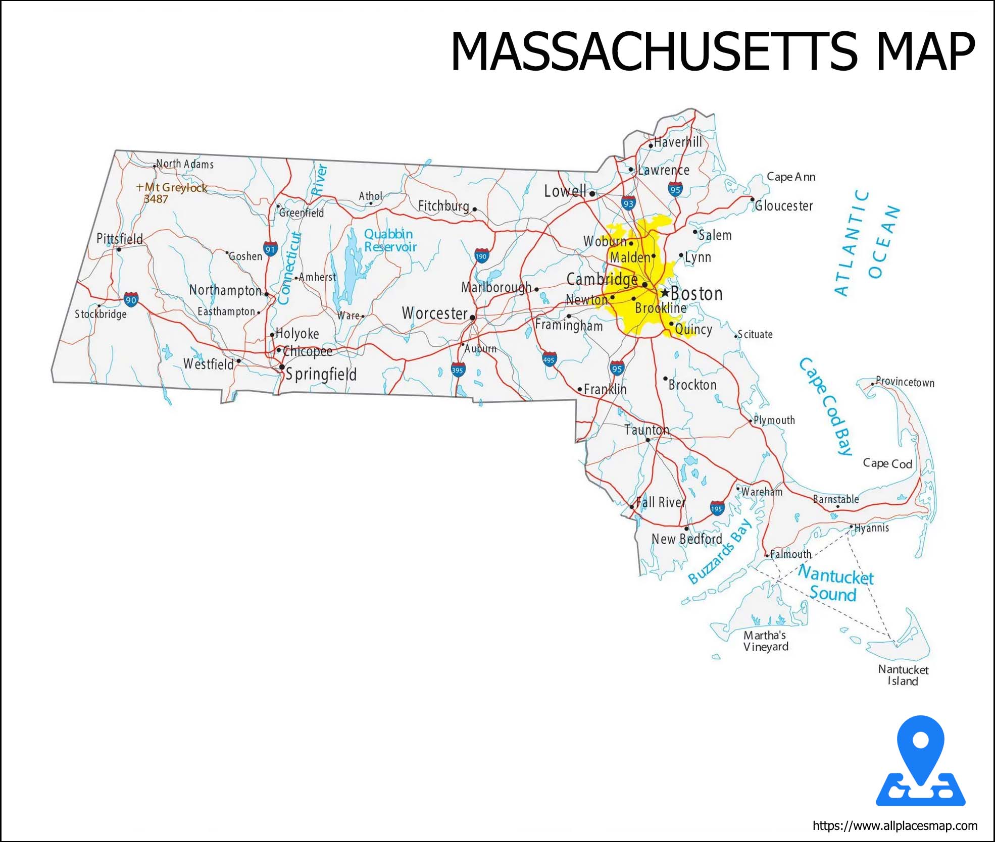 Massachusetts Map