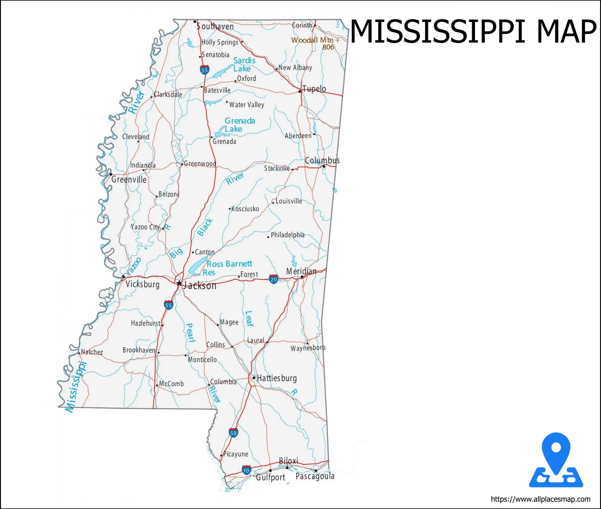 Mississippi Map