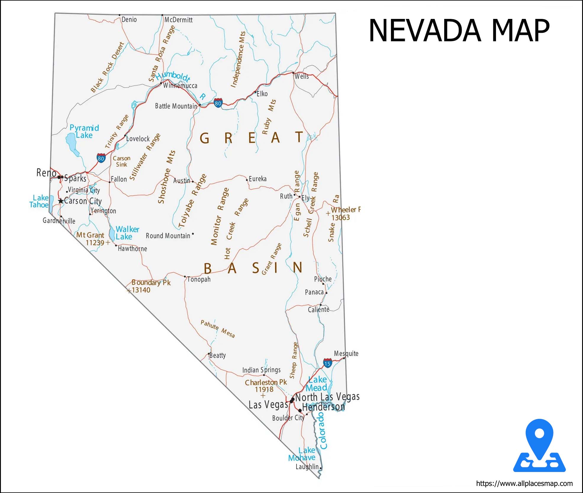 Nevada Map