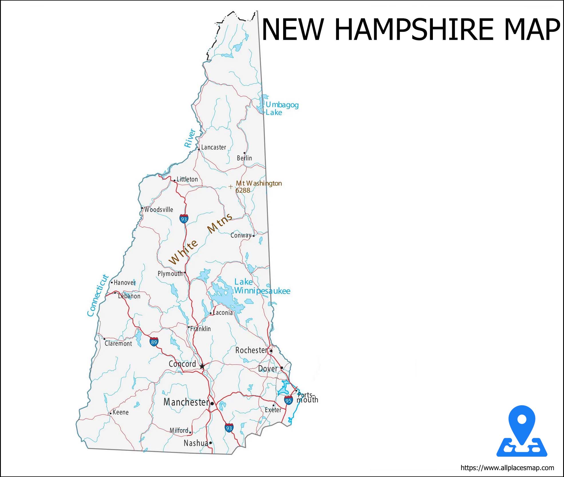 New Hampshire Map