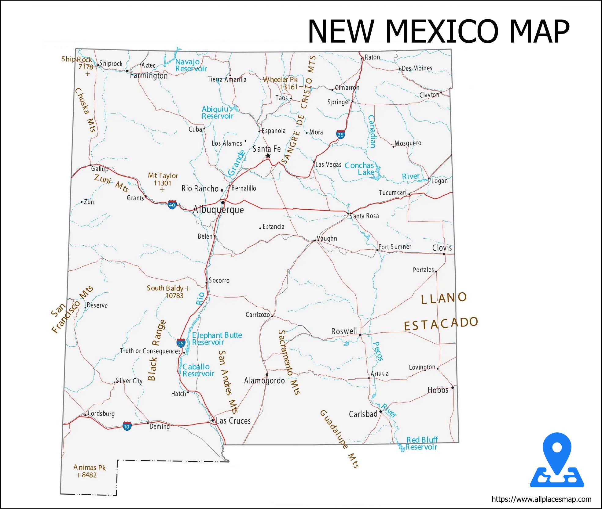 New Mexico Map