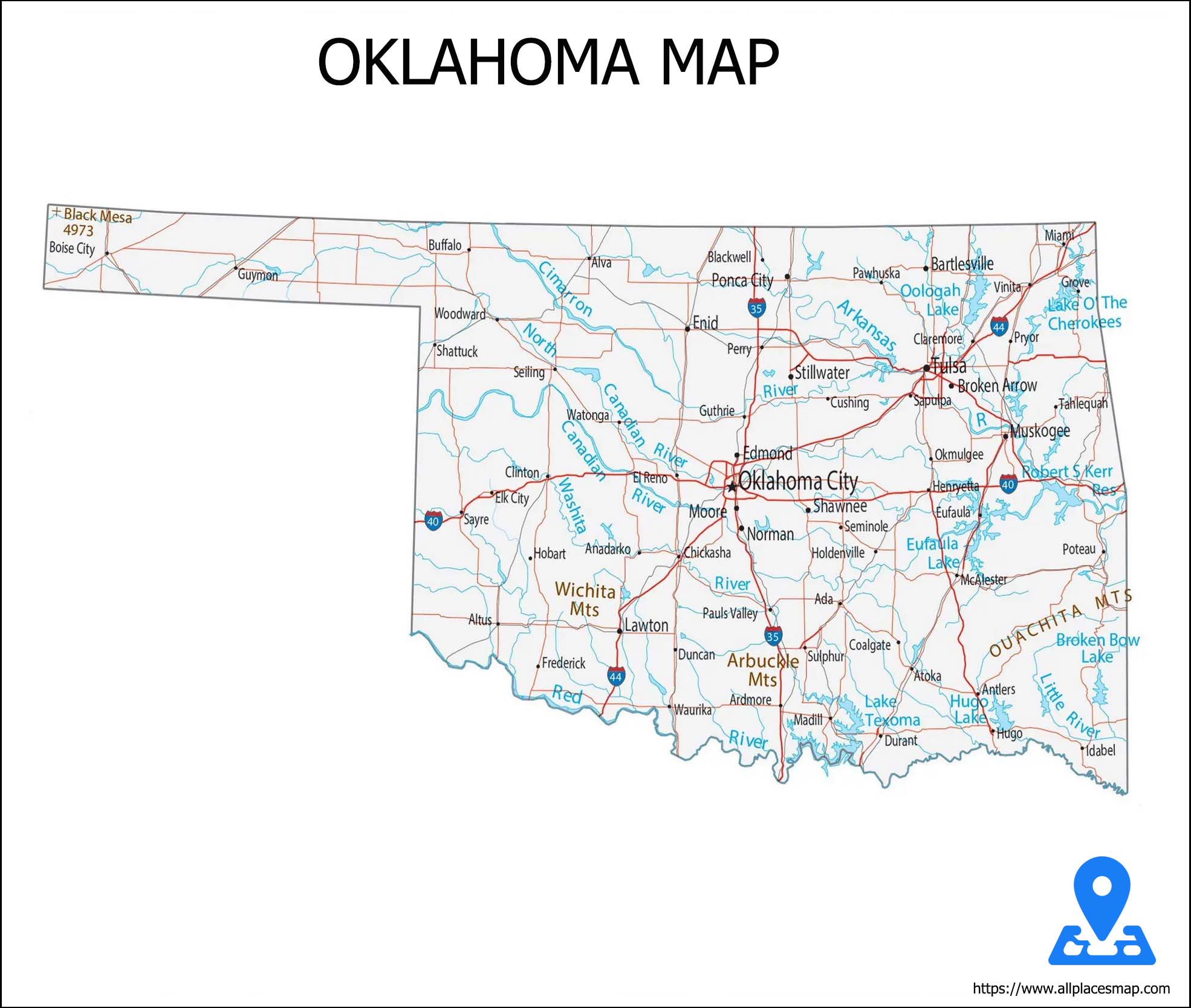 Oklahoma Map