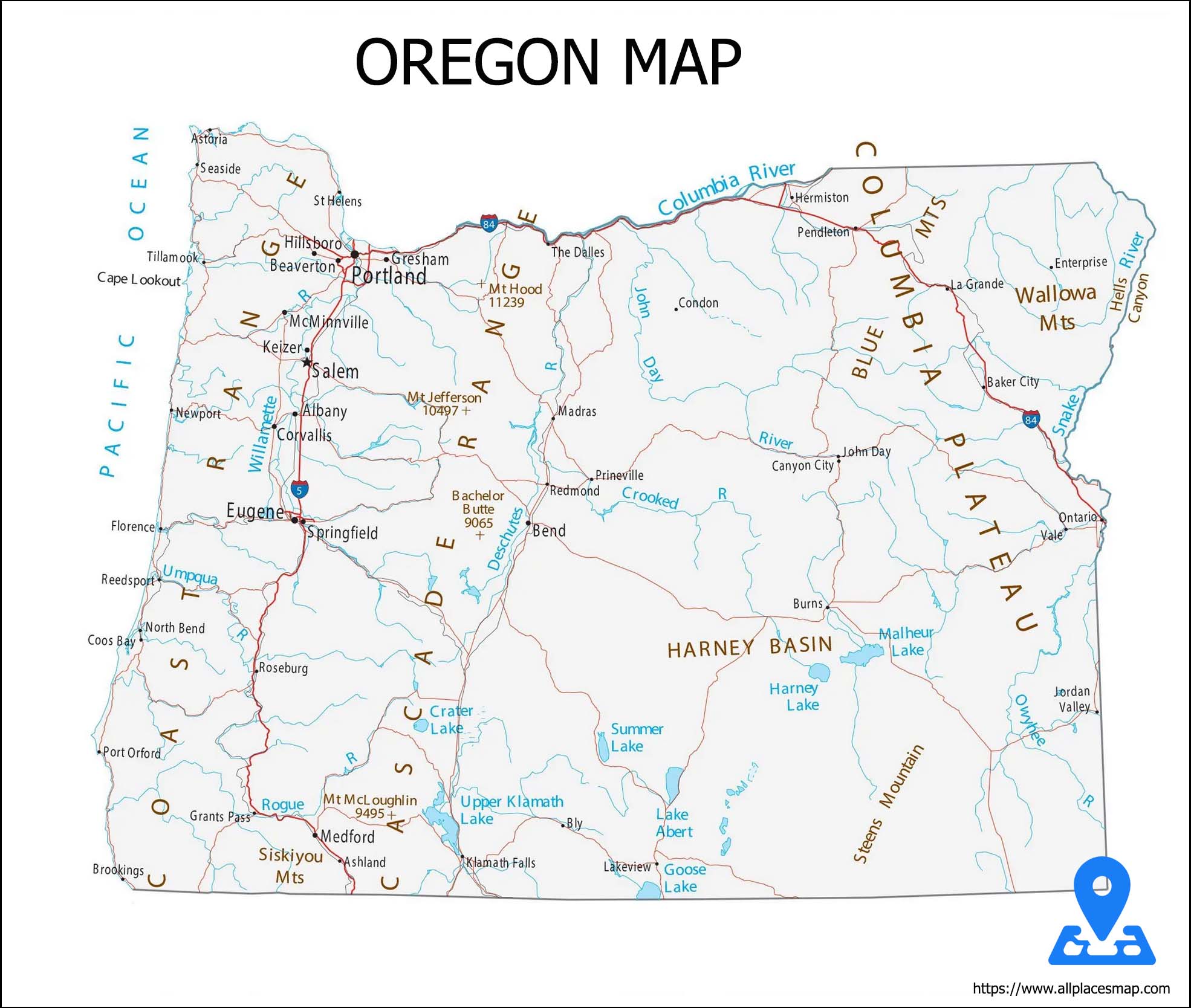 Oregon Map