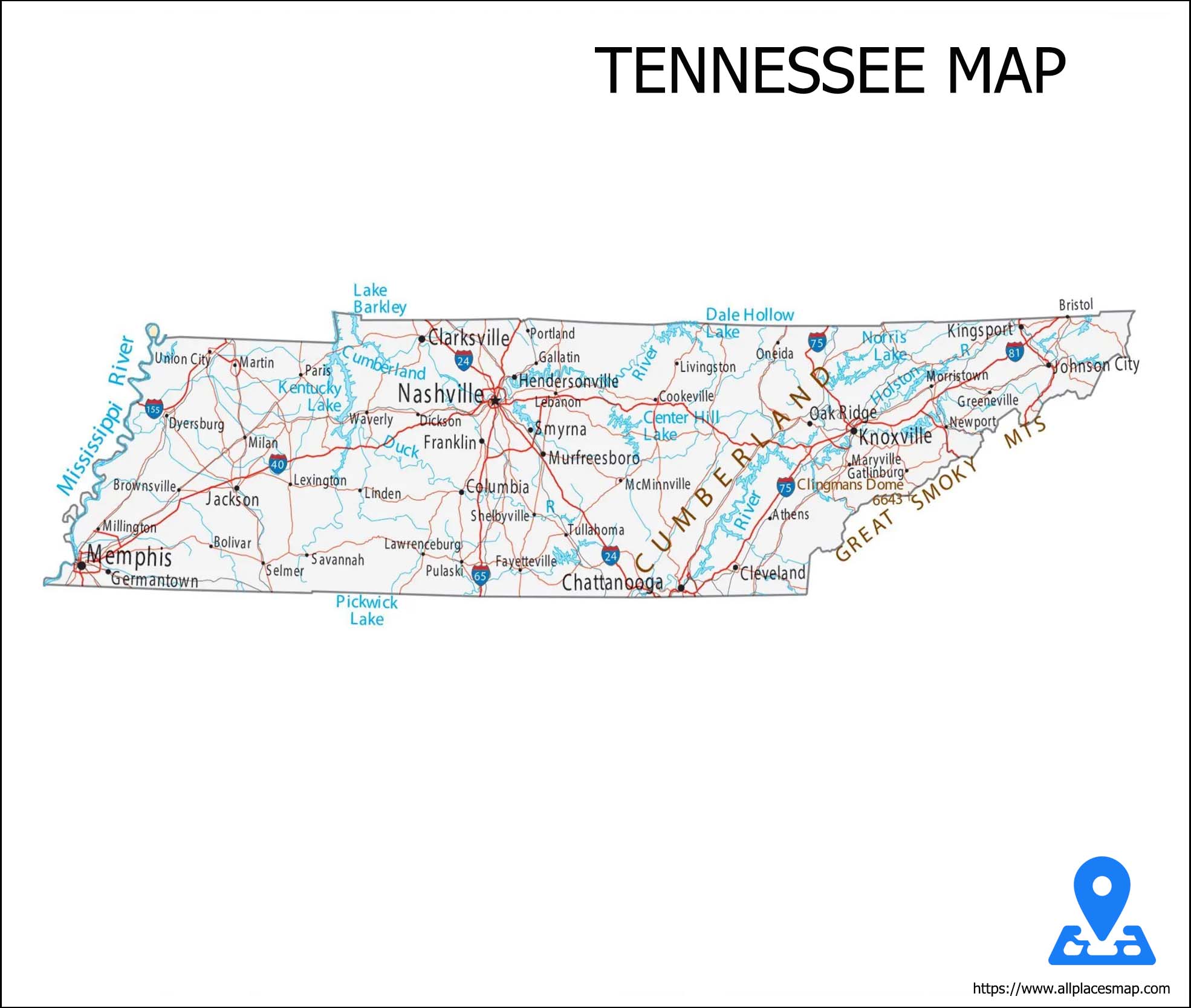 Tennessee Map