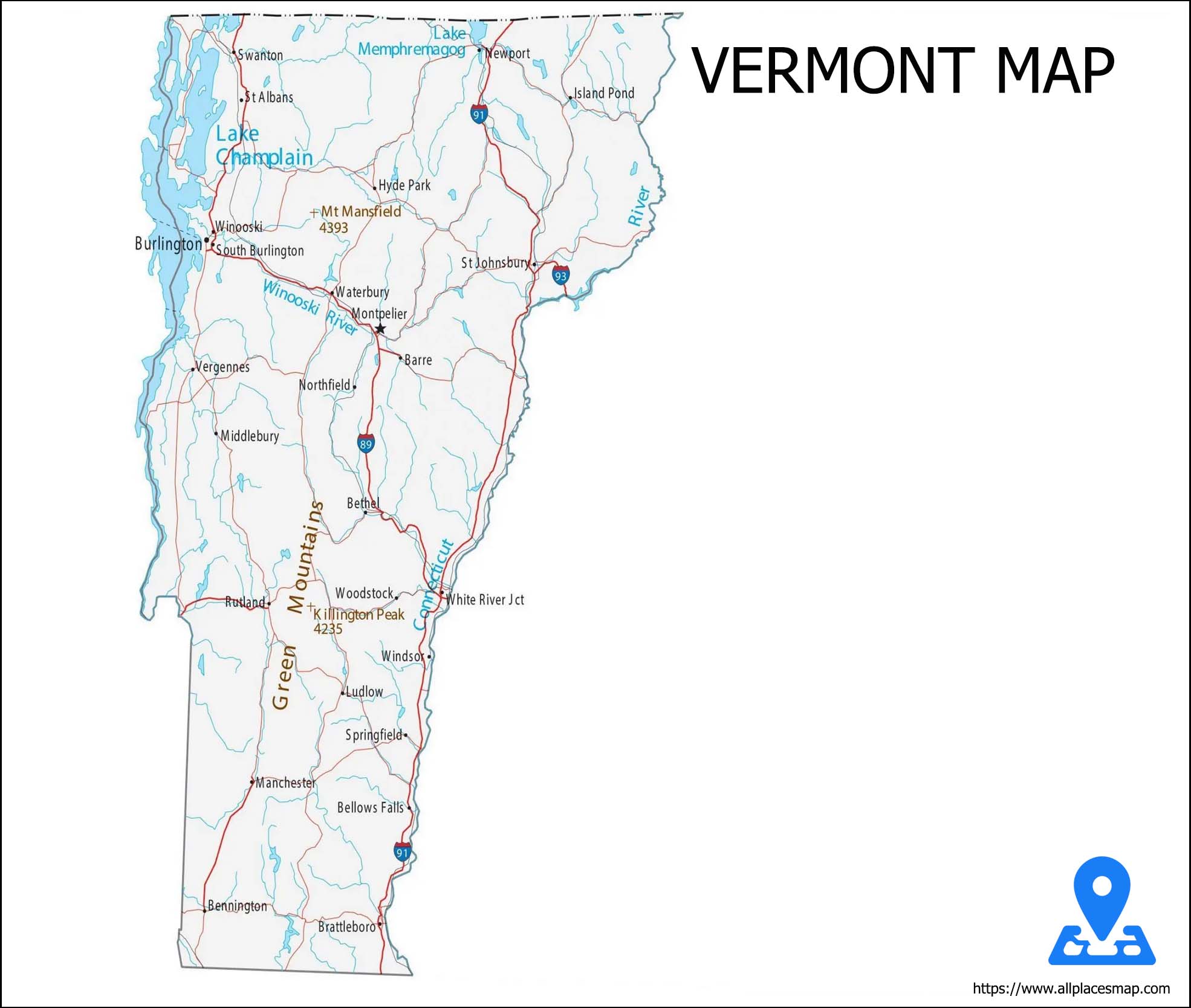 Vermont Map