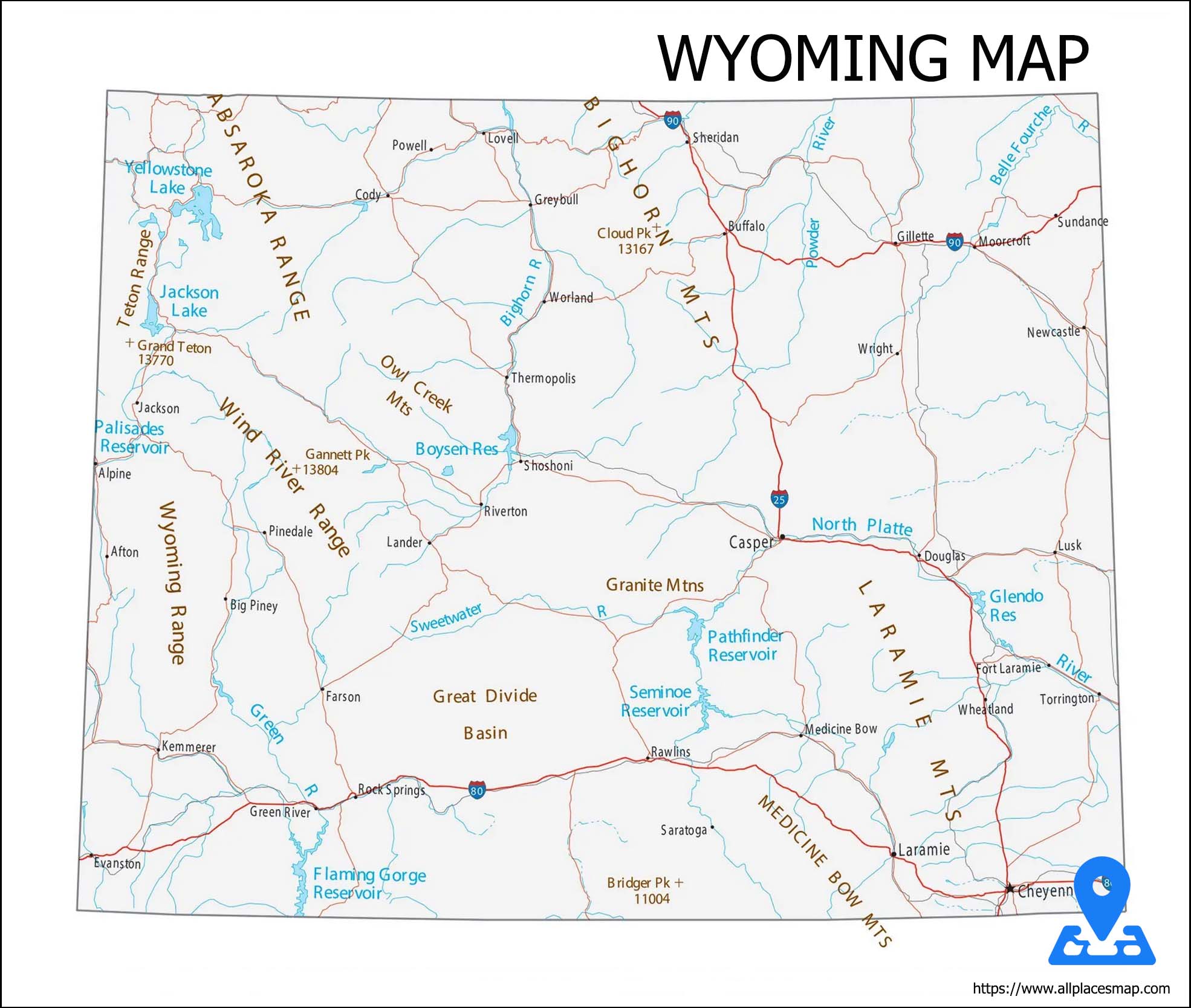 Wyoming Map