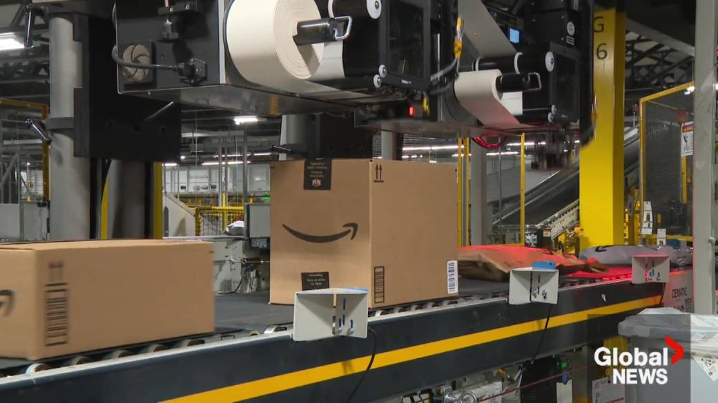 Click to play video: 'How AI is used at a new Amazon warehouse west of Edmonton'