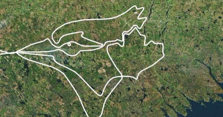 Halifax pilot draws Blue Jays logo in the sky  | All Places Map