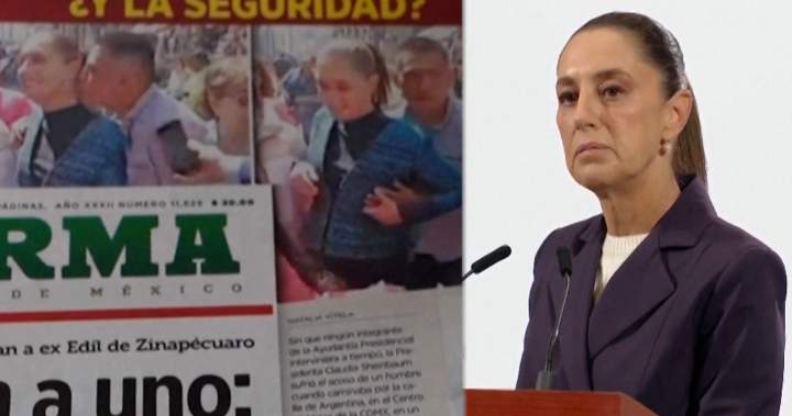 Mexico president Sheinbaum groped in the street, man arrested and char…