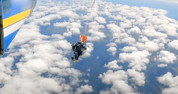 Skydiver left hanging at 15K feet after parachute catches plane’s tail…